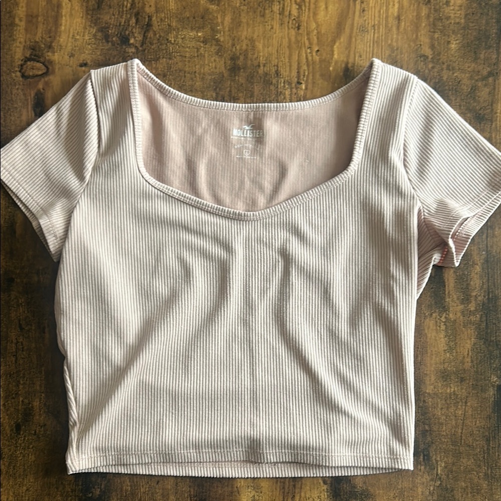 Hollister Women's light pink Ribbed Top